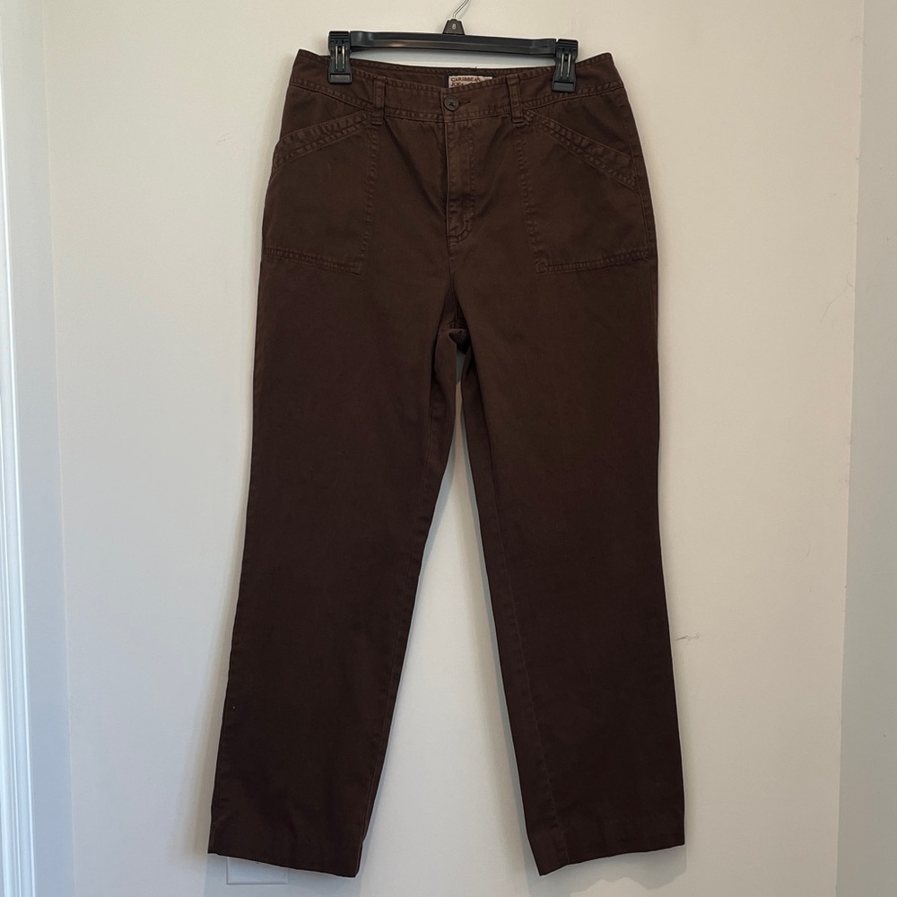 Caribbean Joe Chocolate Brown Pants Size 10